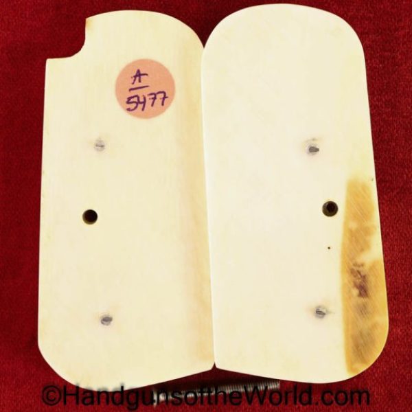 Colt, 1903, 1908, Carved, Ivory, Grips, Grip, Original, Collectible, Pocket Hammerless, Americana, American, America, USA, US, Pocket, Pair, Carved Ivory