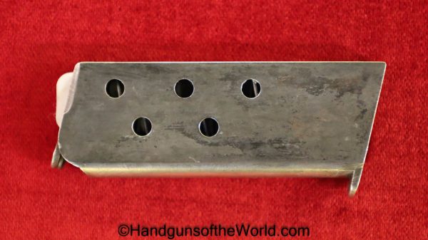 FN, Browning, 1905, 1906, 6.35mm, Magazine, Clip, Mag, Original, Collectible, Belgian, Belgium, 6.35, 25, .25, acp, auto, Handgun, Hand gun, Pistol