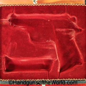 Walther, PPK, Display Case, Case, Blue, leatherette, red velvet lining, Handgun, Pistol, Hand gun, Original, Collectible, Post-War, Post War, German, Germany