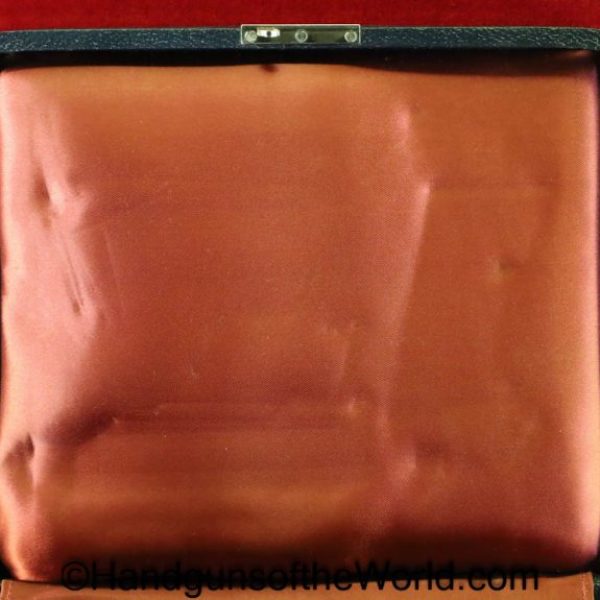 Walther, PPK, Display Case, Case, Blue, leatherette, red velvet lining, Handgun, Pistol, Hand gun, Original, Collectible, Post-War, Post War, German, Germany