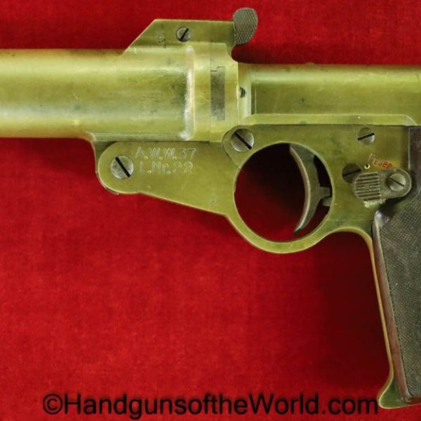 German, AWW, Flare Pistol, 26.5mm, Single Barrel, Kriegsmarine, Navy, Naval, Germany, 26.5, Flare, Pistol, Handgun, Collectible, WWII, WW2, Brass, Hand gun