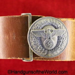 German, Political Leader, Belt, Buckle, Belt and Buckle, brown, leather, Original, Collectible, NSDAP, WWII, WW2, Party Leader, 1939, RZM, German, Germany