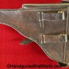 Luger, P.08, Holster, Dated, 1918, Brown, leather, hardshell, Hard Shell, Original, Collectible, German, Germany, P08, P 08, P-08, WWI, WW1, Handgun, Pistol