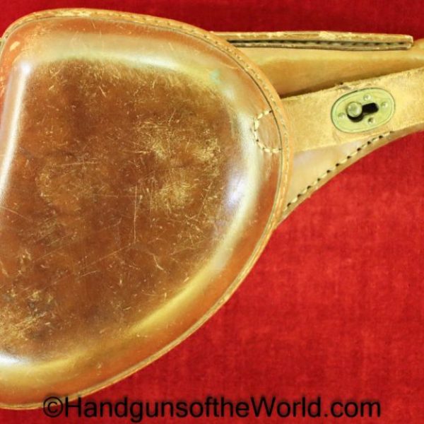 Nambu, Type 26, Revolver, Holster, Brown, leather, clamshell, Original, Collectible, Japan, Japanese, Type, 26, Handgun, Hand gun, Real, Old, Vintage