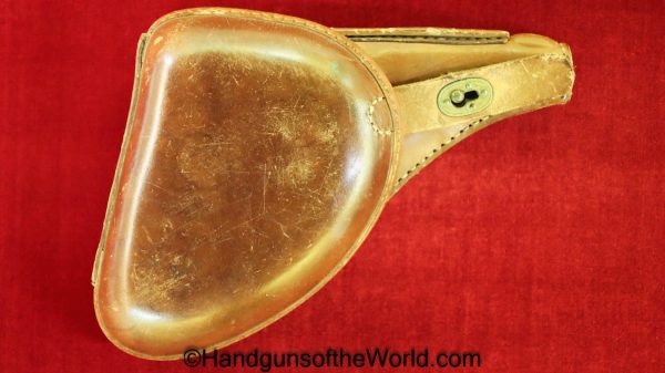 Nambu, Type 26, Revolver, Holster, Brown, leather, clamshell, Original, Collectible, Japan, Japanese, Type, 26, Handgun, Hand gun, Real, Old, Vintage