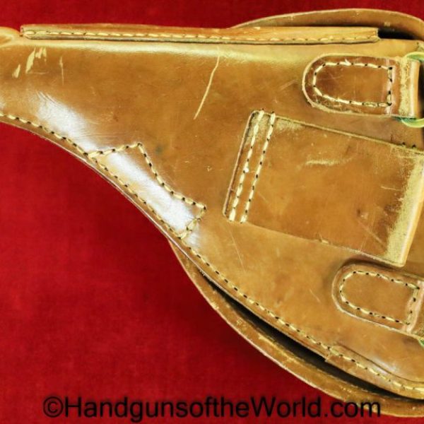 Nambu, Type 26, Revolver, Holster, Brown, leather, clamshell, Original, Collectible, Japan, Japanese, Type, 26, Handgun, Hand gun, Real, Old, Vintage