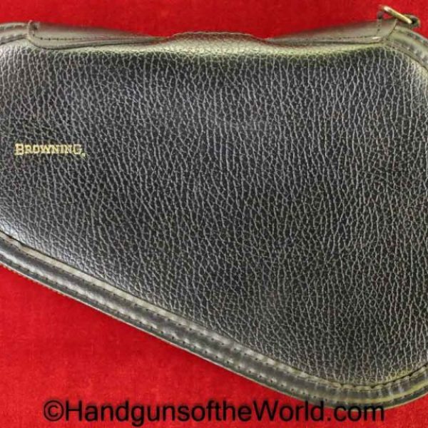 Browning, 1910/71, Pistol, Case, Black, vinyl, ivory fleece lining, Original, Collectible, FN, Handgun, Hand gun, 1910-71, 1910, 1971, Americana