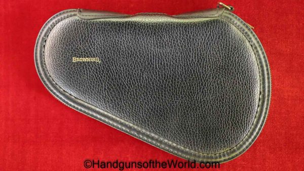 Browning, 1910/71, Pistol, Case, Black, vinyl, ivory fleece lining, Original, Collectible, FN, Handgun, Hand gun, 1910-71, 1910, 1971, Americana