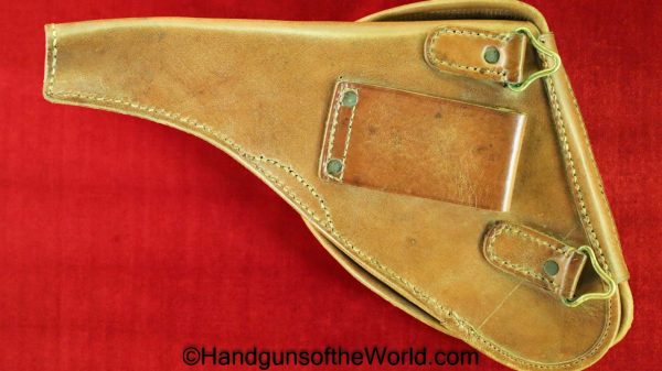 Steyr Mannlicher, 1905, Holster, Brown, leather, clamshell, unmarked, Original, Collectible, Steyr, Mannlicher, Model, Clam Shell, Argentine, Argentina