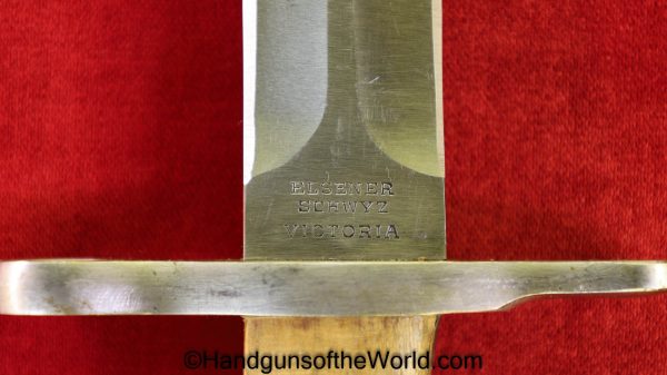 Swiss, K-11, Bayonet, Mint, Original, Collectible, Elsener Schwyz-Victoria, Switzerland, K11, K 11, Edged Weapon, Knife, Blade, Unissued, with Scabbard