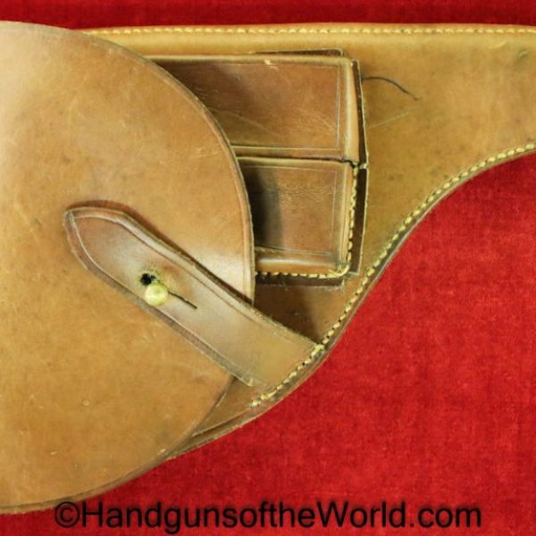 Savage, 1907, Holster, Portuguese, Brown, Leather, Original, Collectible, Model, AE, Portugal, WWI, WW1, Handgun, Pistol, Hand gun, Real, Old, Vintage