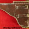 Walther, P-38, Holster, Swedish, M39, Pattern, Dark Brown, leather, Police, hardshell, Original, Collectible, Sweden, Unit Marked, P38, P 38, P.38