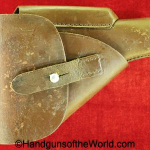 Walther, PPk, Holster, SS Pattern, SS, Pattern, brown, leather, breakaway, Original, Collectible, German, Germany, WWII, WW2, Akah, DRGM, Handgun, Pistol