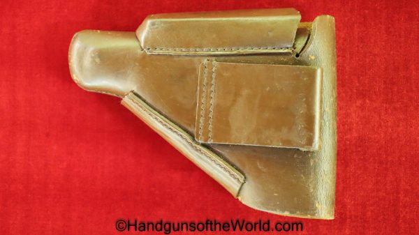 Walther, PPk, Holster, SS Pattern, SS, Pattern, brown, leather, breakaway, Original, Collectible, German, Germany, WWII, WW2, Akah, DRGM, Handgun, Pistol
