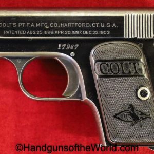 Colt, 1908, .25, 1909, 25, acp, auto, Handgun, Pistol, C&R, Collectible, VP, Vest Pocket, 6.35, 6.35mm, Model, Americana, American, US, USA, America