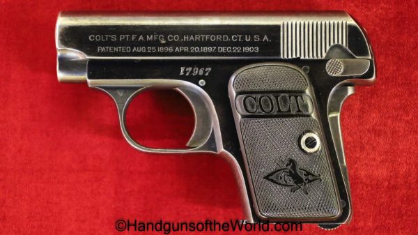 Colt, 1908, .25, 1909, 25, acp, auto, Handgun, Pistol, C&R, Collectible, VP, Vest Pocket, 6.35, 6.35mm, Model, Americana, American, US, USA, America