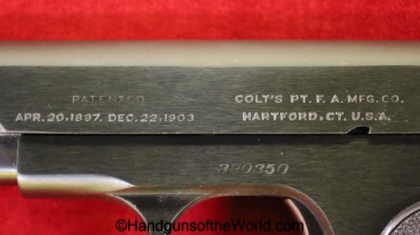 Colt, 1903, Hammerless, .32, 1919, 32, acp, auto, Pocket, Pocket Hammerless, Handgun, Pistol, C&R, Collectible, Model, 7.65, 7.65mm, Americana, American, US