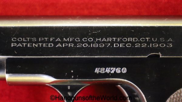 Colt, 1903, Hammerless, .32, 1928, Americana, Handgun, Pistol, C&R, Collectible, Pocket, 32, acp, auto, Pocket Hammerless, Model, Hand gun, American, USA