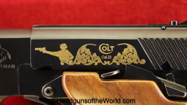 Colt, Huntsman, .22lr, Model S, Masters Edition, Package, 1983, Handgun, Pistol, Collectible, Gold, Etched, Model, S, Masters, Master’s, Edition, USA, US