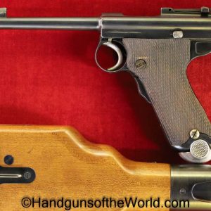 Nambu, 1902, Grandpa, 8mm, Experimental, Transition, with Stock, 1904, Papa, Japan, Japanese, Handgun, Pistol, C&R, Collectible, Stocked, Hand gun, Rare