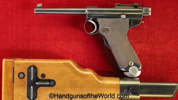 Nambu, 1902, Grandpa, 8mm, Experimental, Transition, with Stock, 1904, Papa, Japan, Japanese, Handgun, Pistol, C&R, Collectible, Stocked, Hand gun, Rare