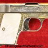 Colt, 1908, .25, Custom Engraved, Gold, Pearl Grips, Plated, VP, Vest Pocket, Model, Handgun, Pistol, C&R, Collectible, 25, acp, auto, 6.35, 6.35mm