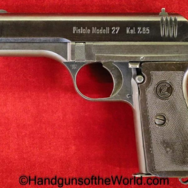 CZ-27, 7.65mm, German, Police, Eagle K, Rare, Full Slide Legend, Military Blue, E/K, Eagle/K, CZ, 27, CZ27, CZ 27, handgun, pistol, C&R, Collectible, WWII