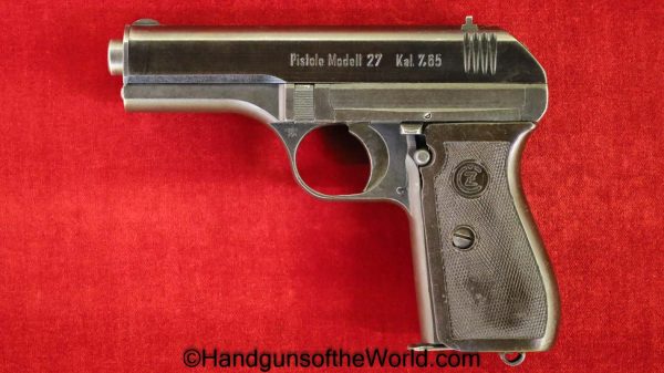 CZ-27, 7.65mm, German, Police, Eagle K, Rare, Full Slide Legend, Military Blue, E/K, Eagle/K, CZ, 27, CZ27, CZ 27, handgun, pistol, C&R, Collectible, WWII