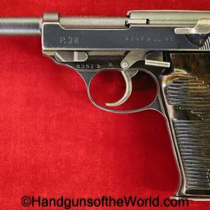 Walther, P-38, AC45, 9mm, Late War, German, WWII, FNH Barrel, Germany, WW2, P38, P.38, P 38, AC-45, AC 45, handgun, pistol, C&R, collectible, Late