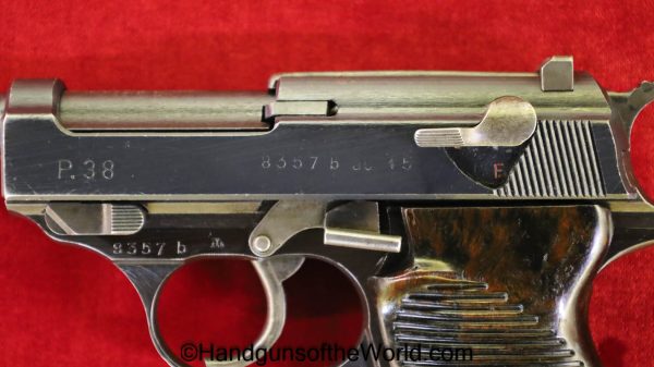 Walther, P-38, AC45, 9mm, Late War, German, WWII, FNH Barrel, Germany, WW2, P38, P.38, P 38, AC-45, AC 45, handgun, pistol, C&R, collectible, Late