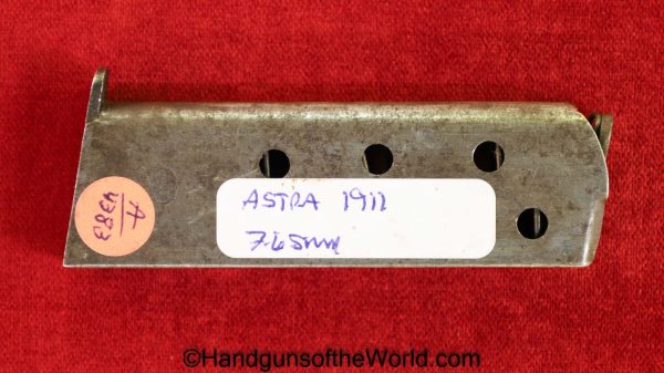 Astra, 1911, 7.65mm, Magazine-Clip, magazine, mag, clip, original, collectible, Spain, Spanish, handgun, pistol, 7.65, 32, .32, acp, auto, Model, EU