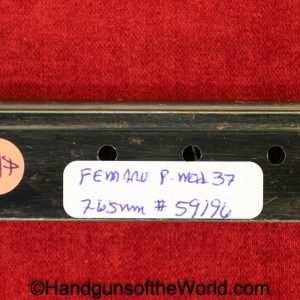 Femaru, P.Mod 37, 7.65mm, Magazine-Clip, #59196, 59196, original, collectible, handgun, pistol, German, Germany, WWII, WW2, magazine, mag, clip, 7.65, 32