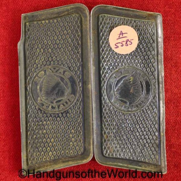 Savage, 1907, Steel, Grips, Grip, Pair, Model, Early, Handgun, Hand gun, Pistol, American, America, Americana, US, USA, Old, Real, Original, Collectible