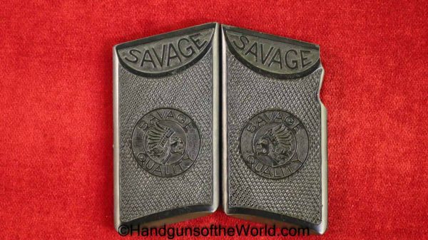 Savage, 25, Prototype, Grips, hard, rubber, short frame, variant, short, frame, original, collectible, .25, acp, auto, pistol, handgun, hand gun
