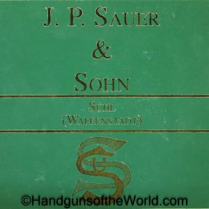 J.P. Sauer & Sohn-Suhl, Book, J.P.Sauer & Sohn-Suhl, A Historical Study of Sauer Automatic Pistols, Jim Cate & Nico Van Gijn, Cate, Van Gijn, Autographed