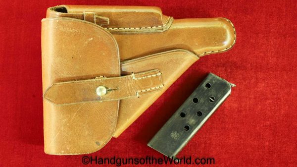 Browning, FN, 1910, Holster, Dutch, Contract, Brown, leather, breakaway, original, collectible, Holland, Netherlands, handgun, pistol, break away