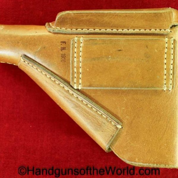 Browning, FN, 1910, Holster, Dutch, Contract, Brown, leather, breakaway, original, collectible, Holland, Netherlands, handgun, pistol, break away