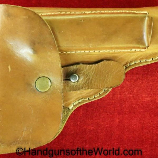 CZ-27, Police Marked, Holster, tan, leather, original, collectible, CZ, 27, CZ27, CZ 27, police, German, Germany, WWII, WW2, RBn, RBnr, Czech, Czechoslovakia