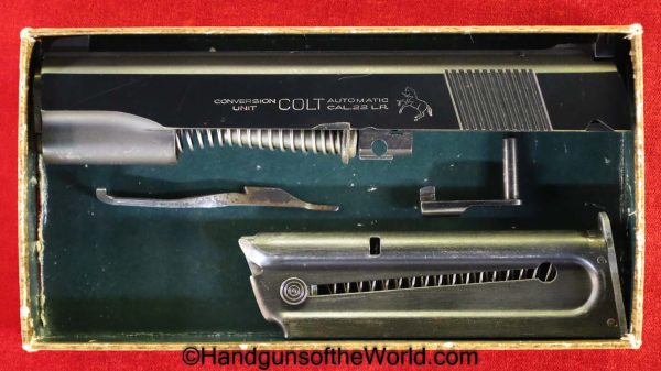 Colt, Conversion Unit, .22lr, 1911A1, Government Model, 1970, handgun, pistol, conversion, collectible, kit, unit, 22, .22, 22lr, 1911, original, boxed