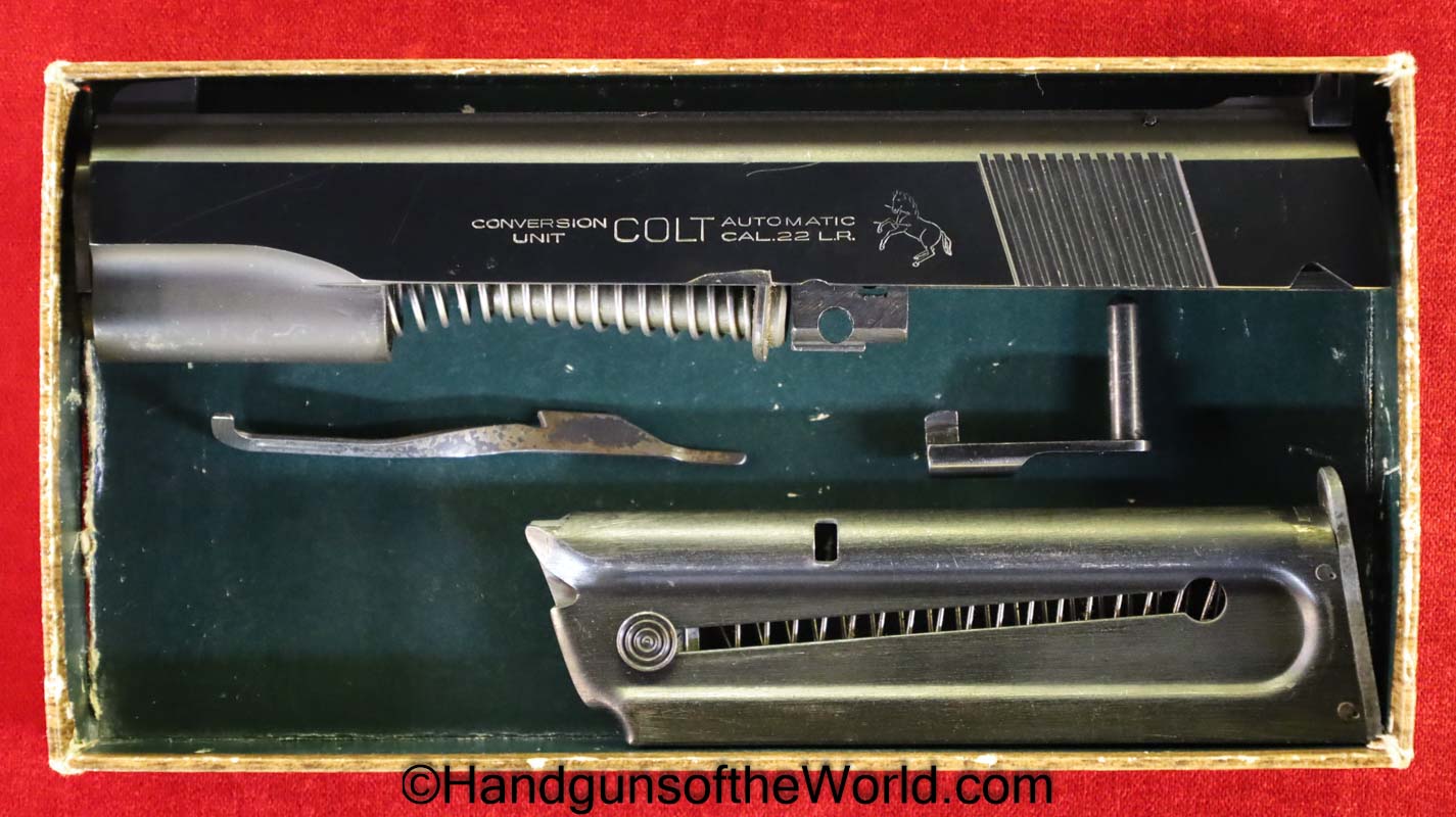 Colt, Conversion Unit, .22lr, 1911A1, Government Model, 1970, handgun, pistol, conversion, collectible, kit, unit, 22, .22, 22lr, 1911, original, boxed