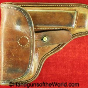CZ-22, Holster, CZ, 22, CZ22, CZ 22, original, collectible, unmarked, brown, leather, Czech, Czechoslovakia, handgun, pistol, hand gun, real, old, vintage