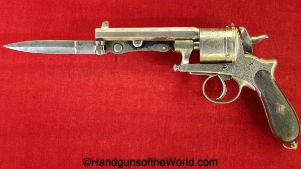 Gasser, 1872, Revolver, 9mm, with Folding Bayonet, Folding Bayonet, Bayonet, Austria, Austrian, handgun, Antique, Non-FFL, Non FFL, Collectible, Model