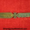 Knife, Made From Copper Shrapnel, Made, From Copper, Shrapnel, German, Knights Cross, GI, Original, Collectible, Souvenir, WWII, WWI, WW2, WW1, Oddity