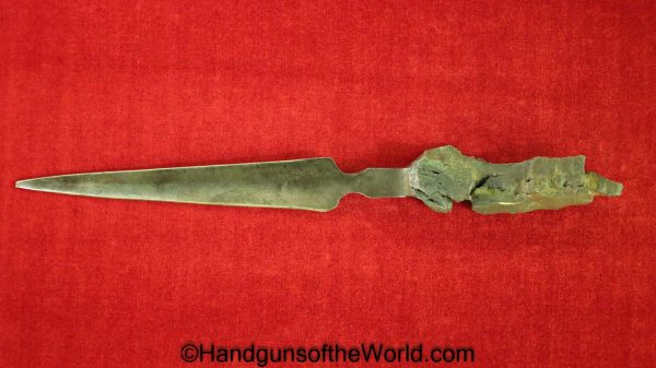 Knife, Made From Iron Shrapnel, Made, From, Iron, Shrapnel, GI, Original, Collectible, Souvenir, WWII, WWI, WW2, WW1, Oddity, Curiosity, Relic, Theatre