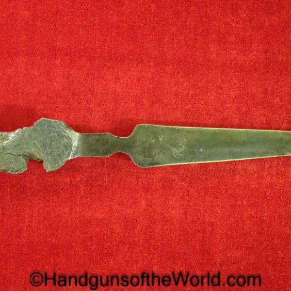 Knife, Made From Iron Shrapnel, Made, From, Iron, Shrapnel, GI, Original, Collectible, Souvenir, WWII, WWI, WW2, WW1, Oddity, Curiosity, Relic, Theatre