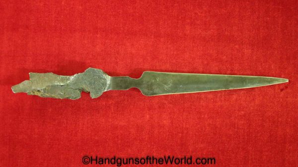 Knife, Made From Iron Shrapnel, Made, From, Iron, Shrapnel, GI, Original, Collectible, Souvenir, WWII, WWI, WW2, WW1, Oddity, Curiosity, Relic, Theatre