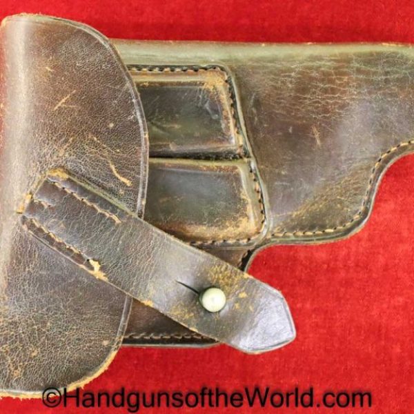 Ortgies, Vest Pocket, Holster, unmarked, brown, leather, original, collectible, German, Germany, vp, handgun, hand gun, pistol, old, real, vintage