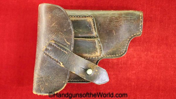 Ortgies, Vest Pocket, Holster, unmarked, brown, leather, original, collectible, German, Germany, vp, handgun, hand gun, pistol, old, real, vintage