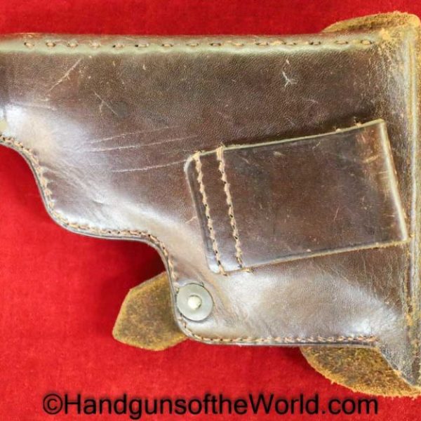 Ortgies, Vest Pocket, Holster, unmarked, brown, leather, original, collectible, German, Germany, vp, handgun, hand gun, pistol, old, real, vintage