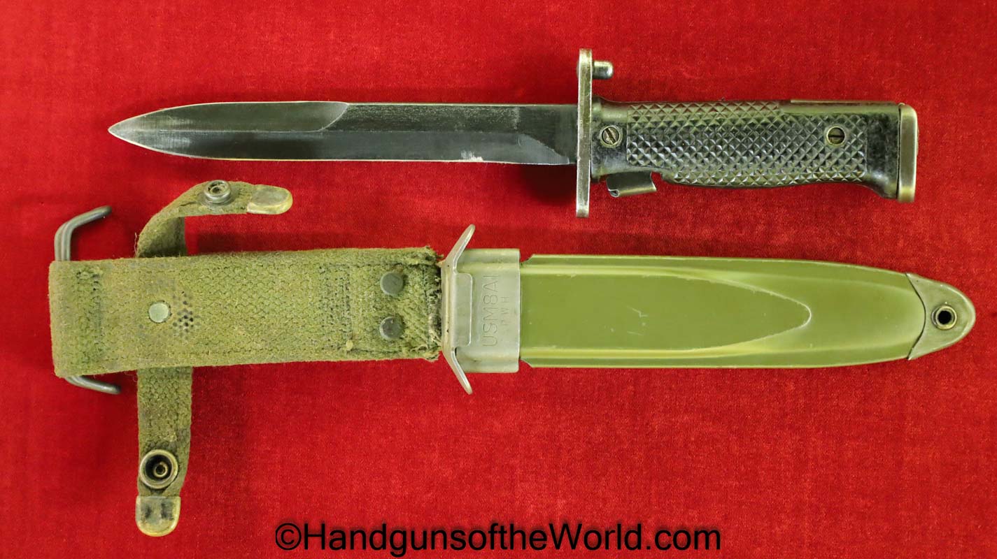 US, M5A1, Bayonet, with Scabbard, Mil Par Col, original, collectible, M1, Garand, Rifle, M8A1, USA, Americana, American, America, bayo, real, vintage